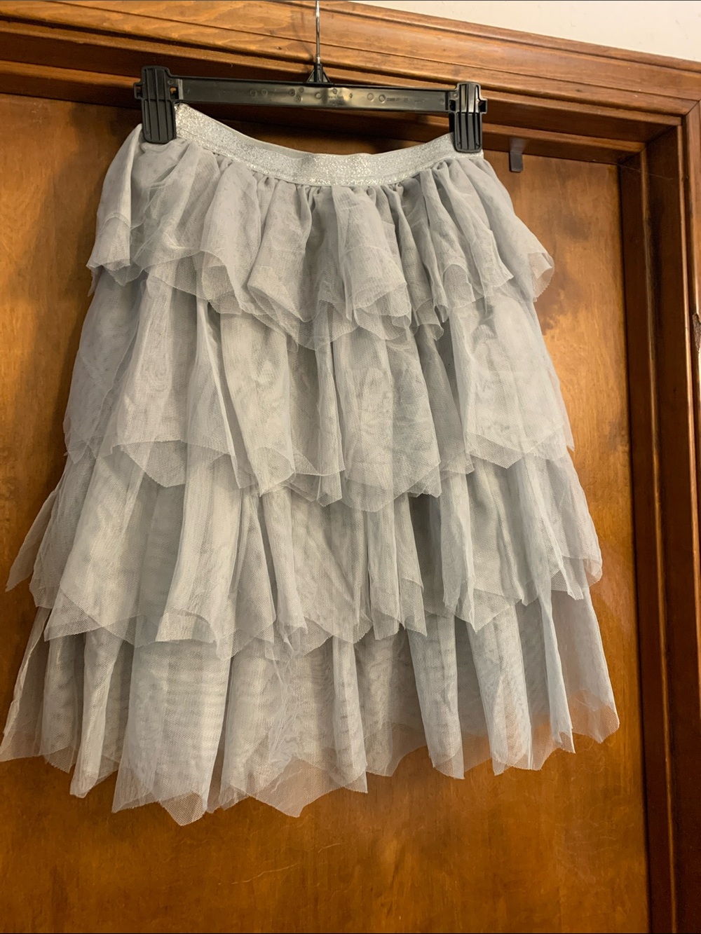 Light Gray Layered Tulle Skirt - 9-10Y
